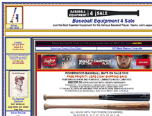 Tablet Screenshot of baseballequipment4sale.com
